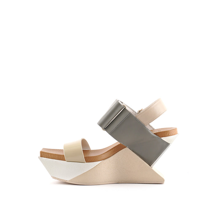 delta wedge sandal nude in view