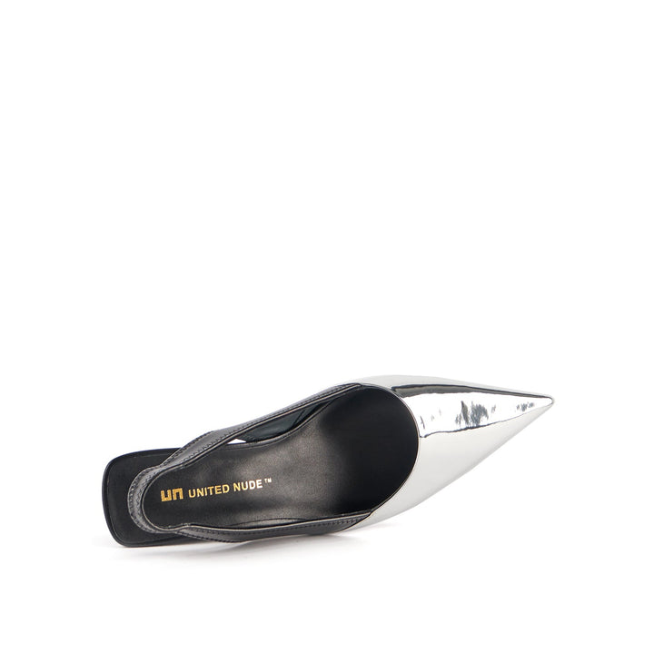 raila slingback mid black silver top view