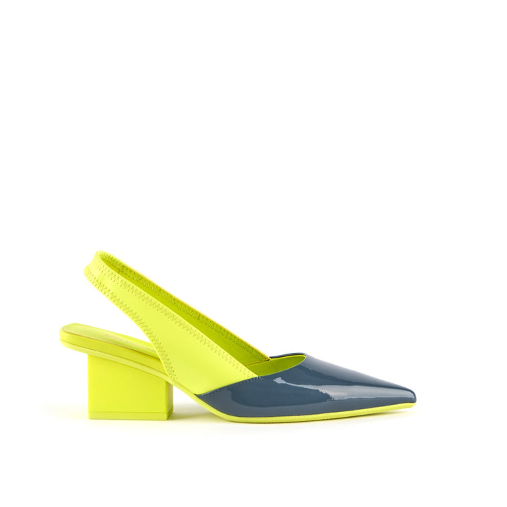 raila slingback mid cyber lime outside view