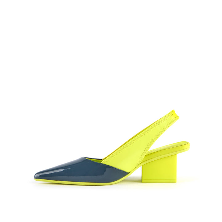 raila slingback mid cyber lime inside view