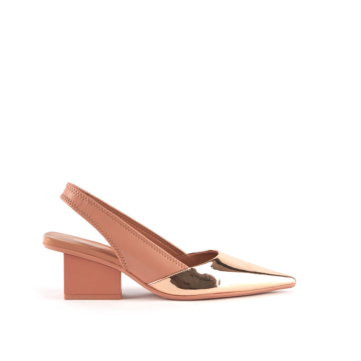 raila slingback mid rose gold outside view