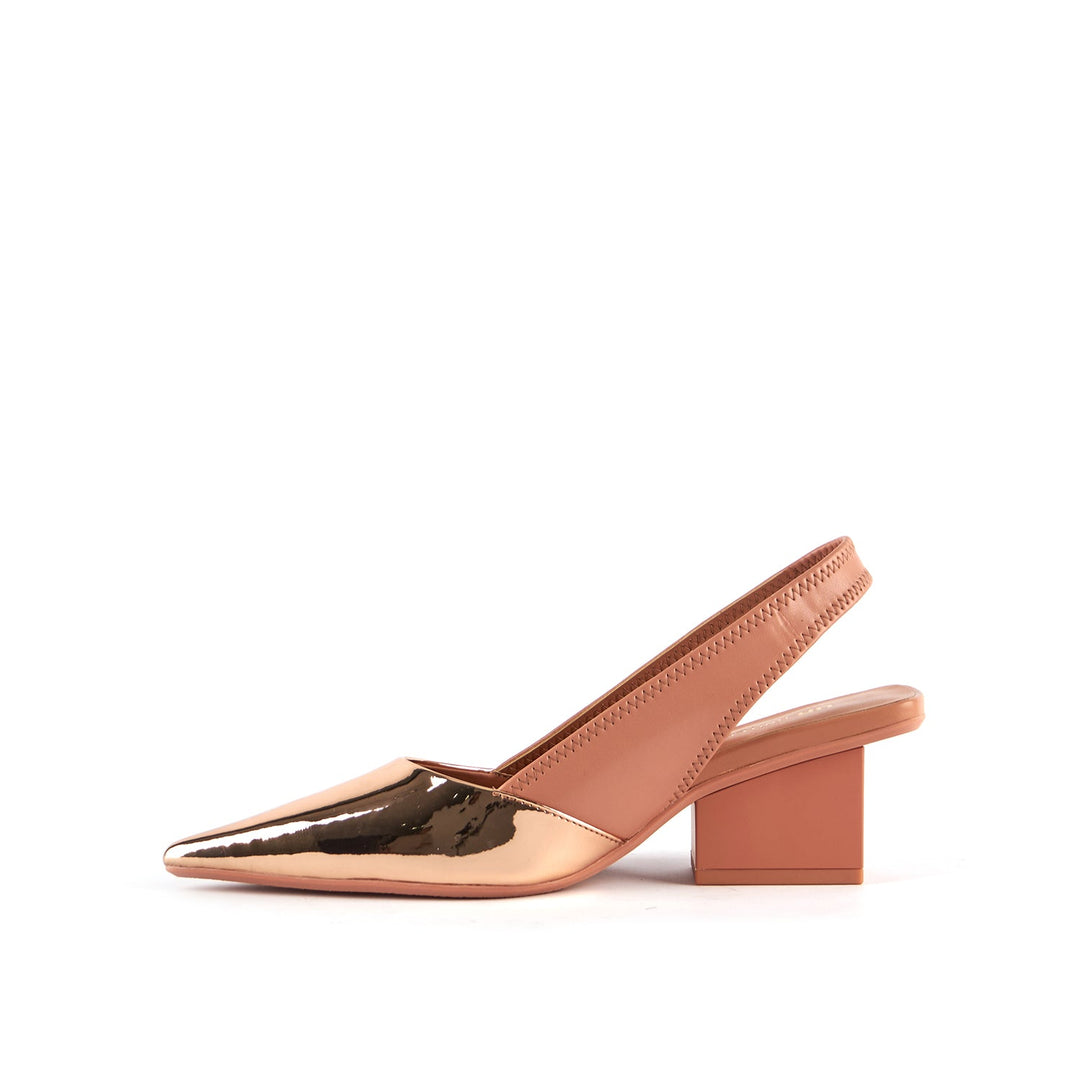 raila slingback mid rose gold inside view