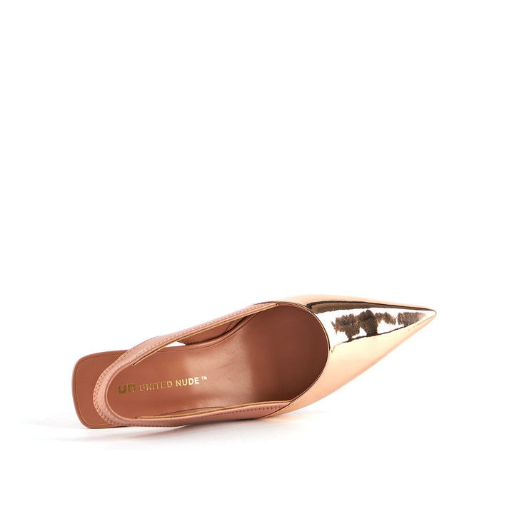 raila slingback mid rose gold top view