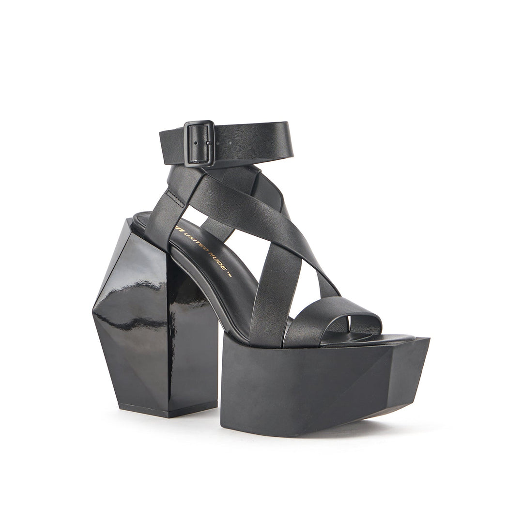 stage sandal black angle out view