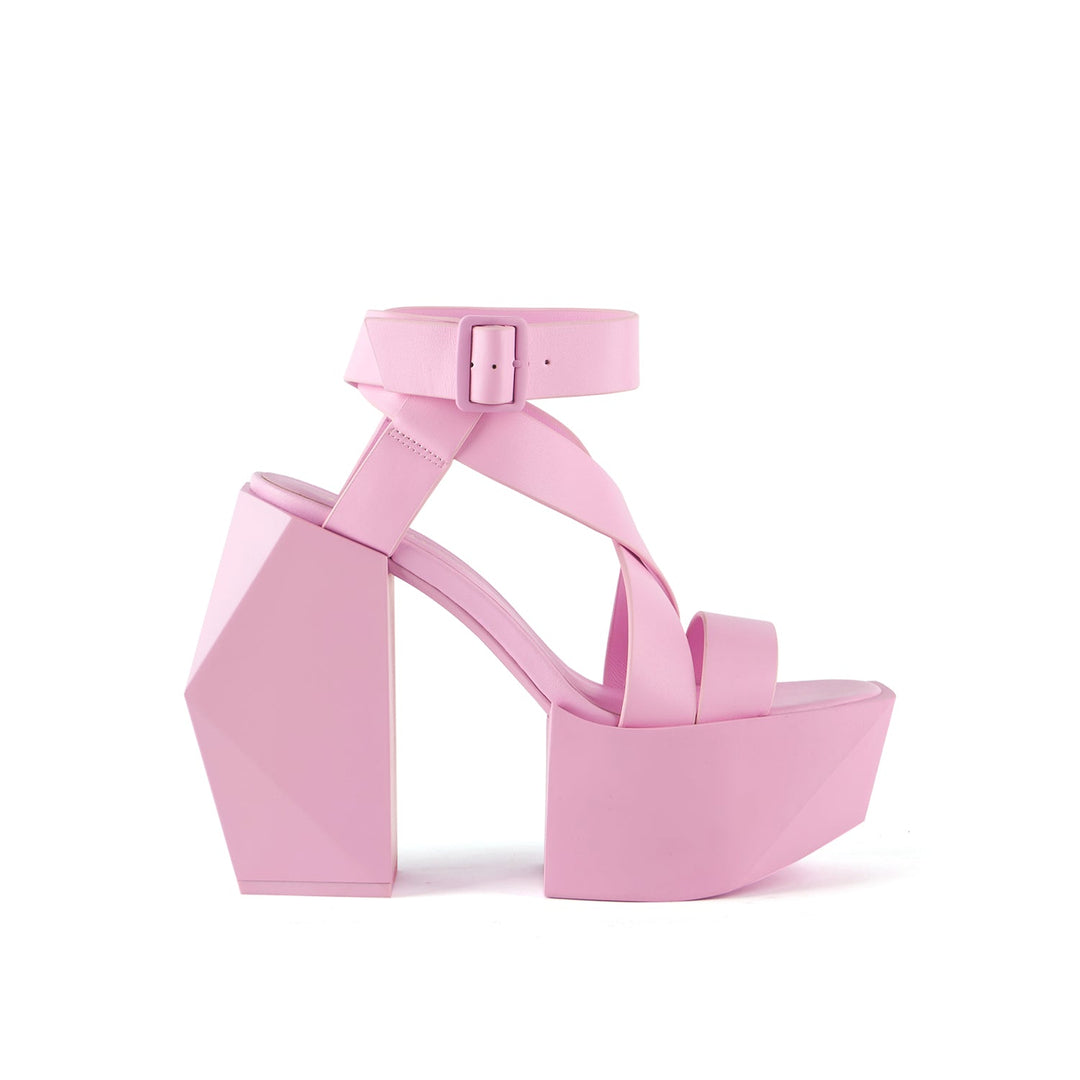 stage sandal pink diamond outside view