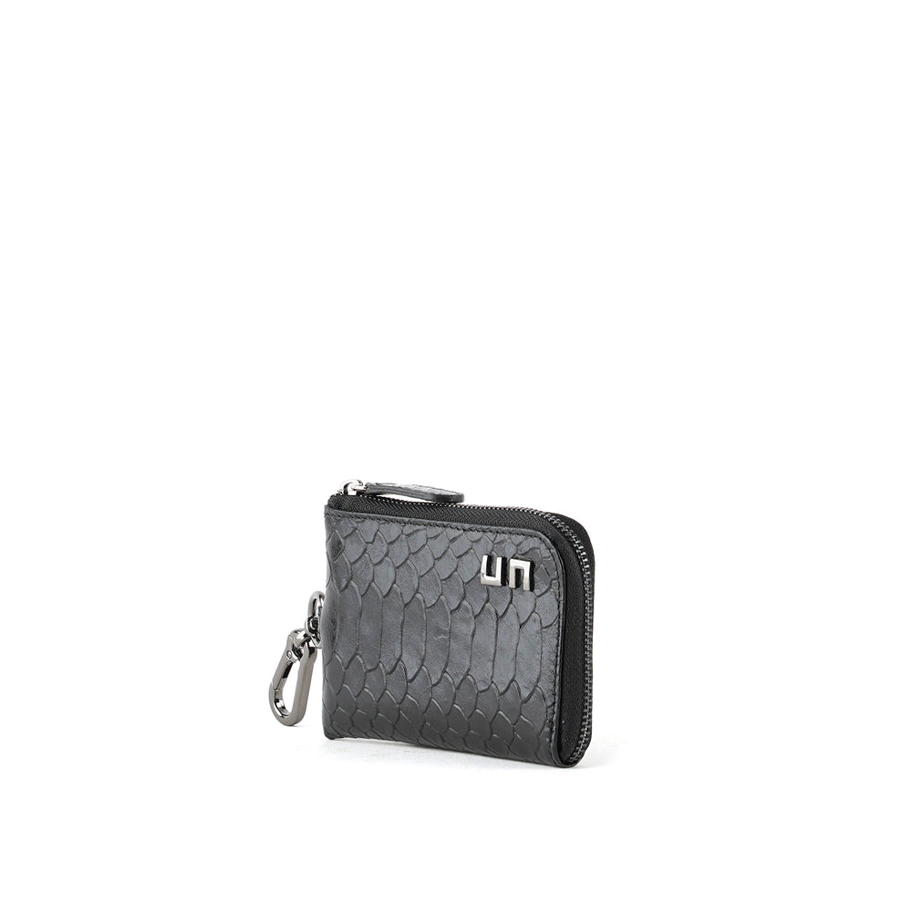 Coin wallet black angle 1 outside view