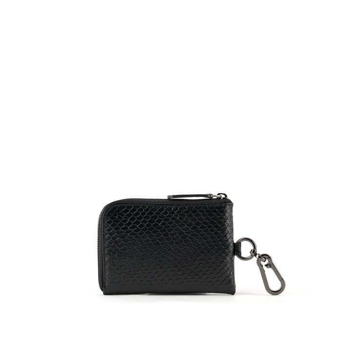 Coin wallet black inside view