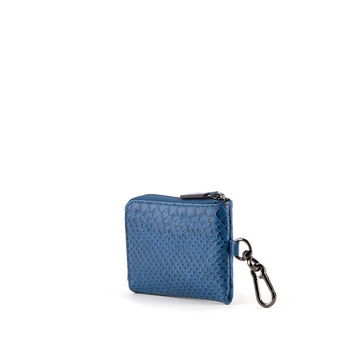 Coin wallet blue angle inside view