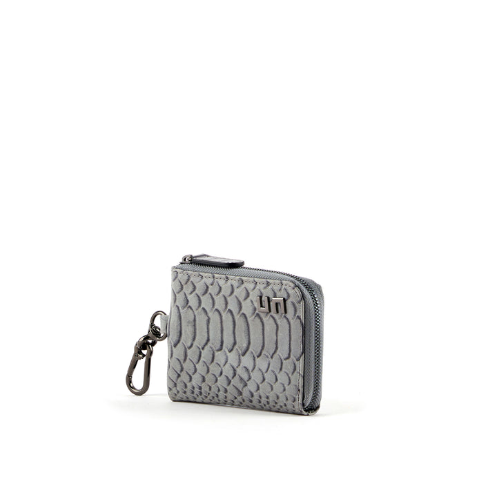 Coin wallet grey angle 1 outside view