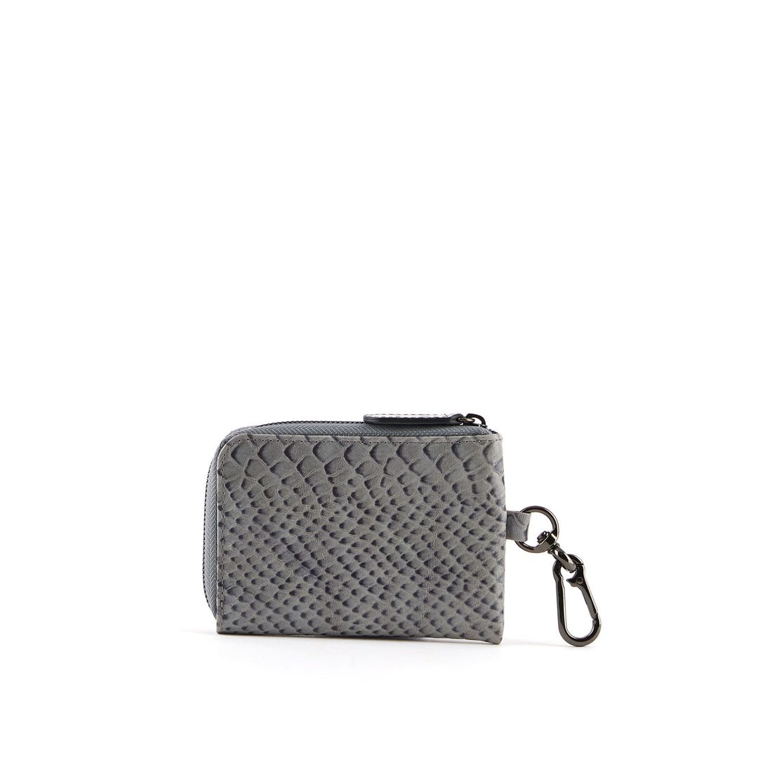 Coin wallet grey inside view