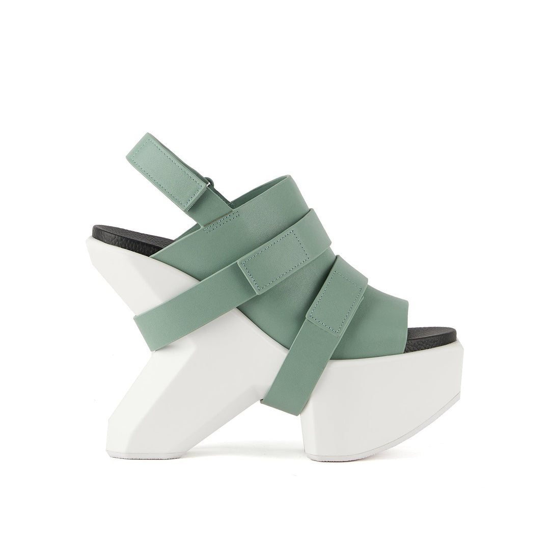 boulder strap mule iceberg green 1 outside view