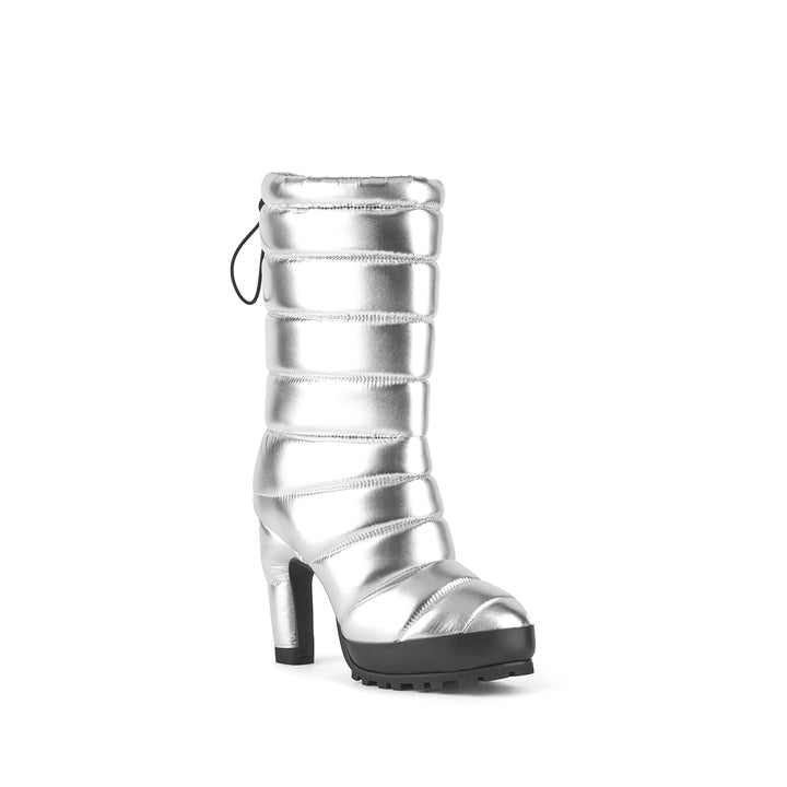 bubble boot hi silver 2 angle out view