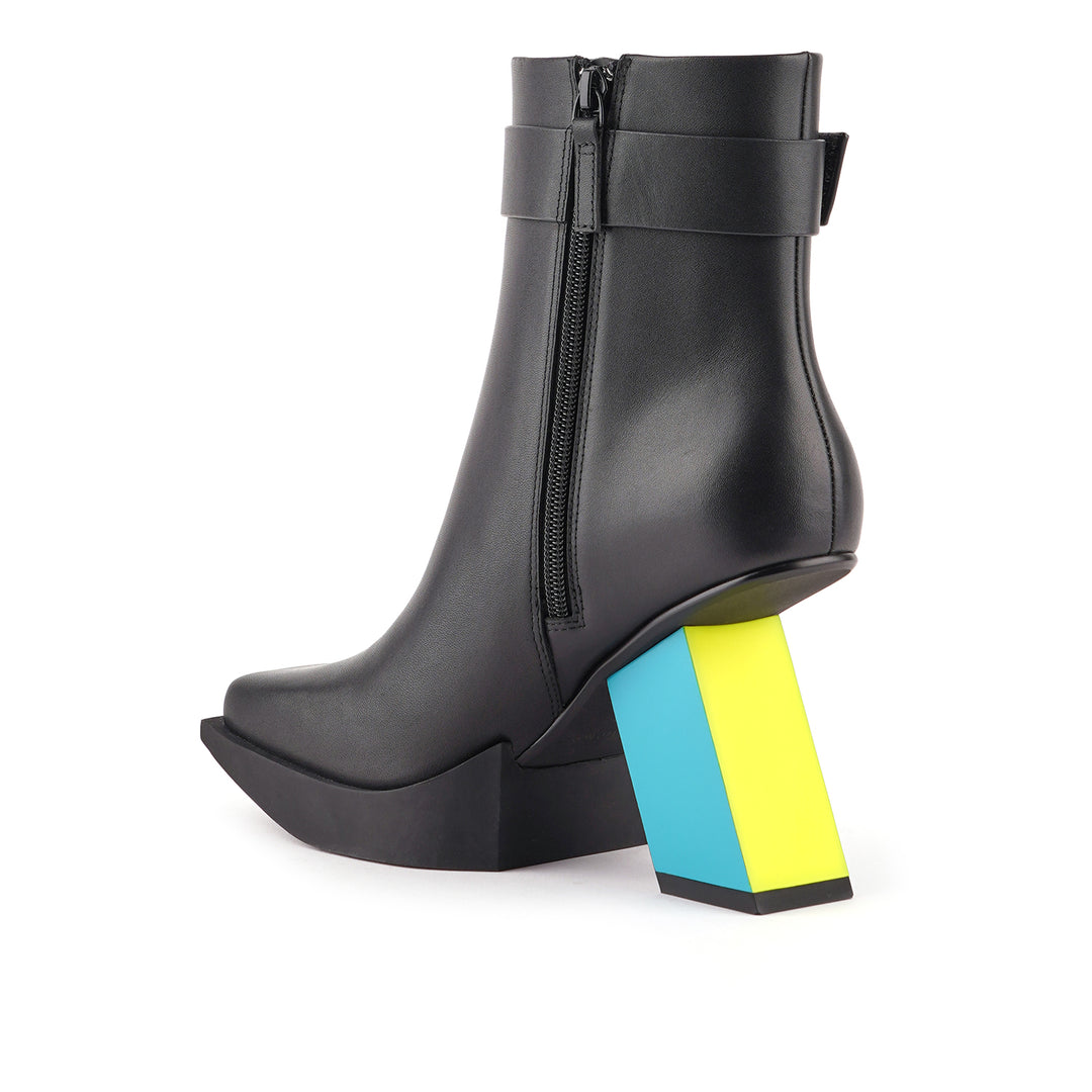 construct bootie hi black green 4 angle in