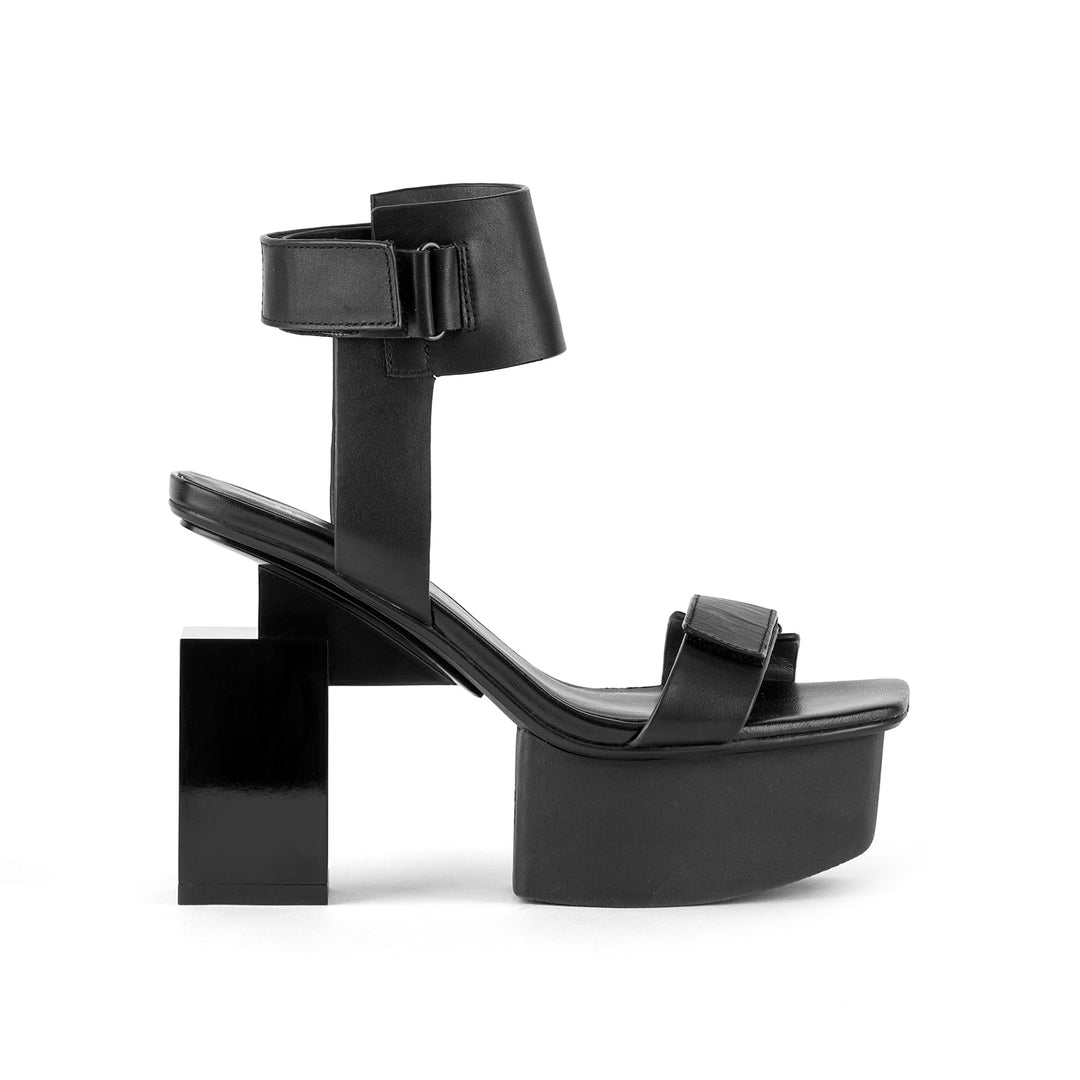 cubist sandal black 1 outside view