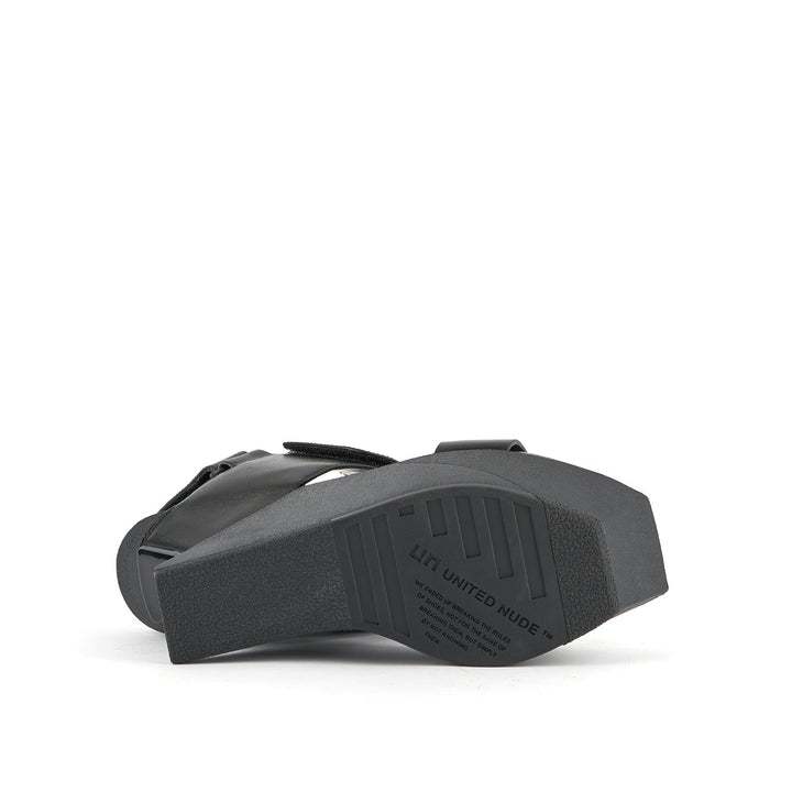 delta wedge sandal black ss23 bottom view