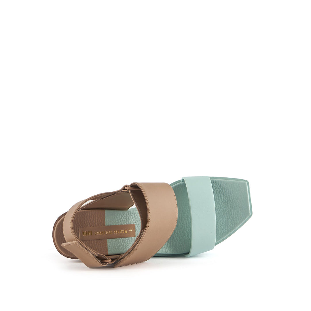 delta wedge sandal fresh mint top view