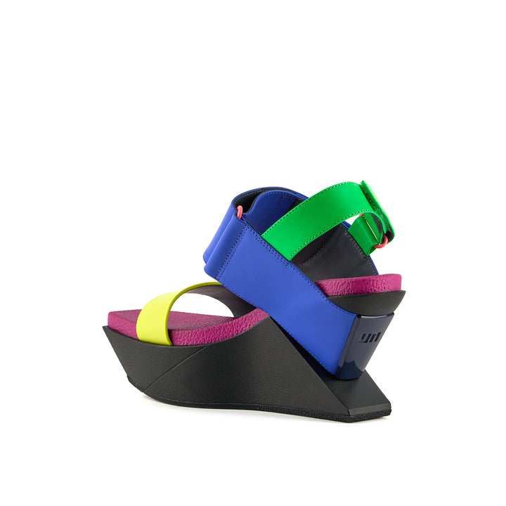 delta wedge sandal neon flair 4 angle in