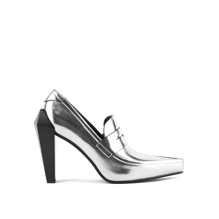 gem loafer hi silver 1 outside view