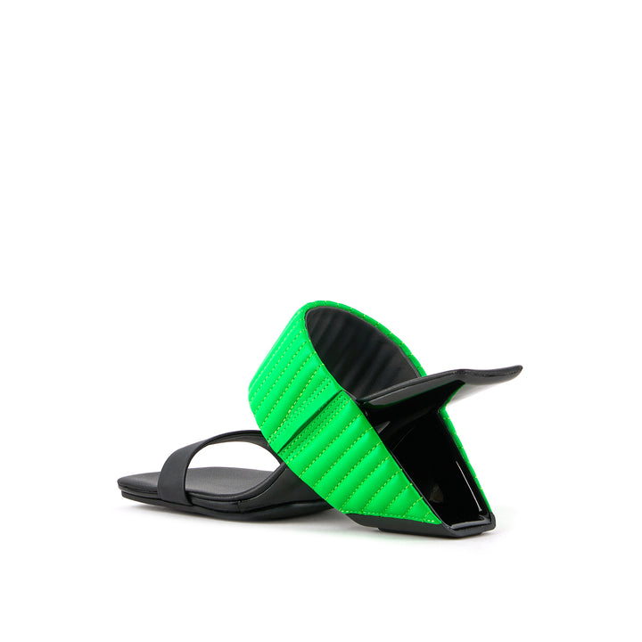 loop hi fluo green puffier 4 angle in