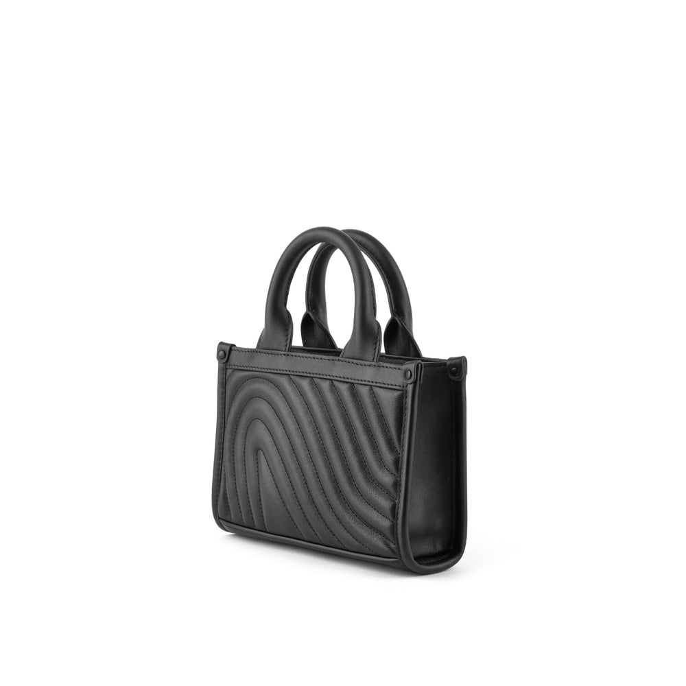 mini luna bag black 2 angle out