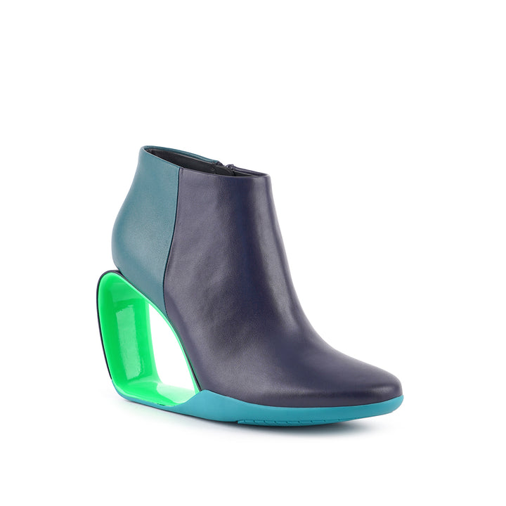 mobius ankle bootie hi teal mix 2 angle out