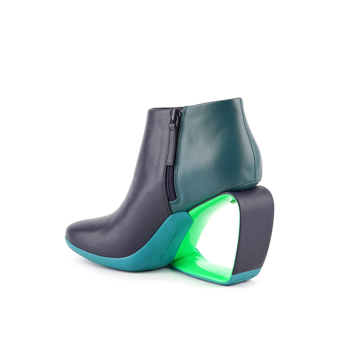 mobius ankle bootie hi teal mix 4 angle in