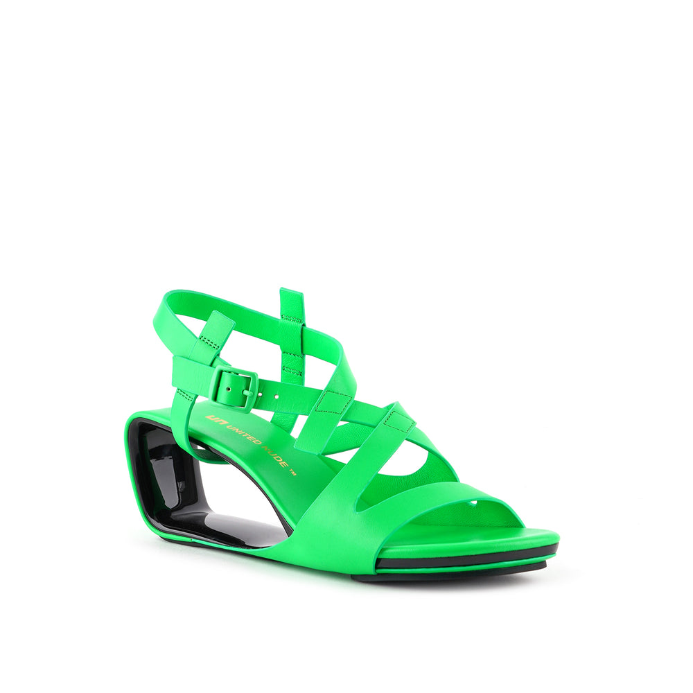 mobius straps mid fluo green 2 angle out