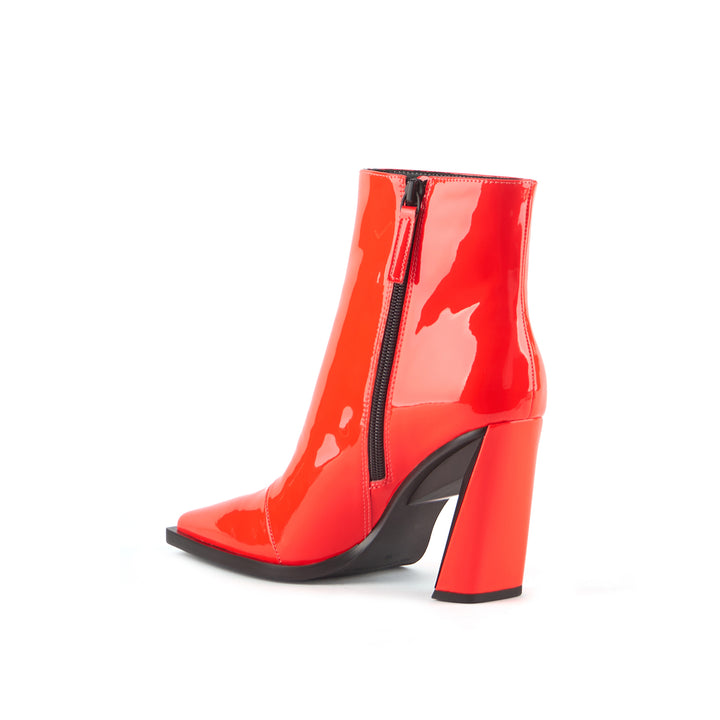 poly bootie hi fluo red 4 angle in view