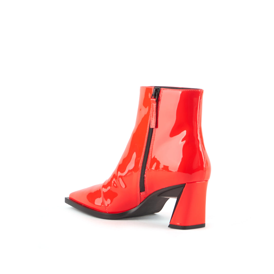 poly bootie mid fluo red 4 angle in view