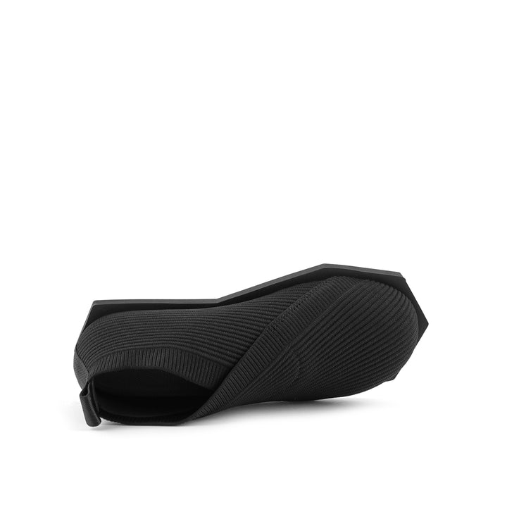 poly fold lo black knit ii 5 top