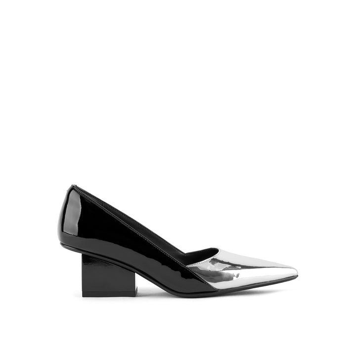 raila pump silver black 1 outside view