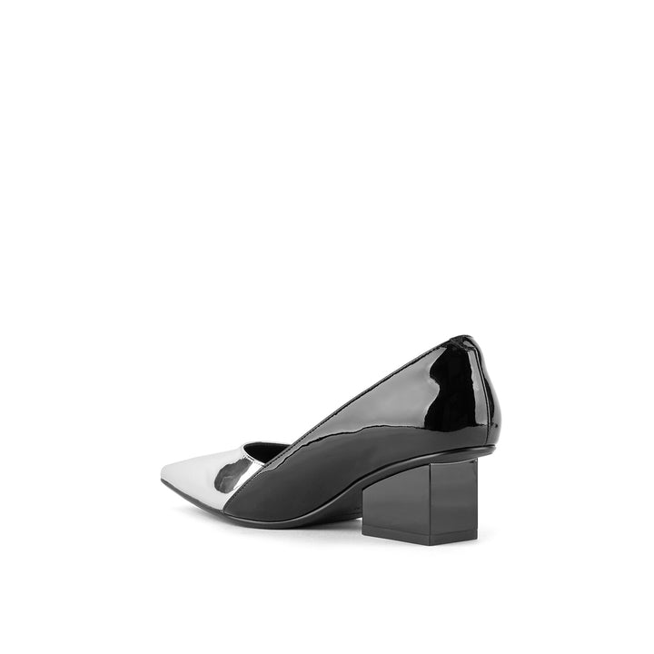 raila pump silver black 4 angle in view