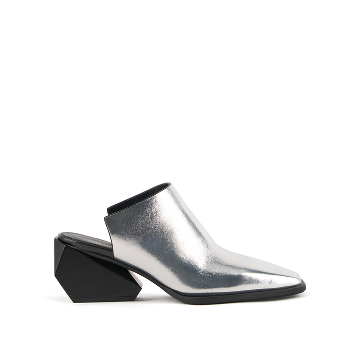 ricky mule mid silver 1 outside view