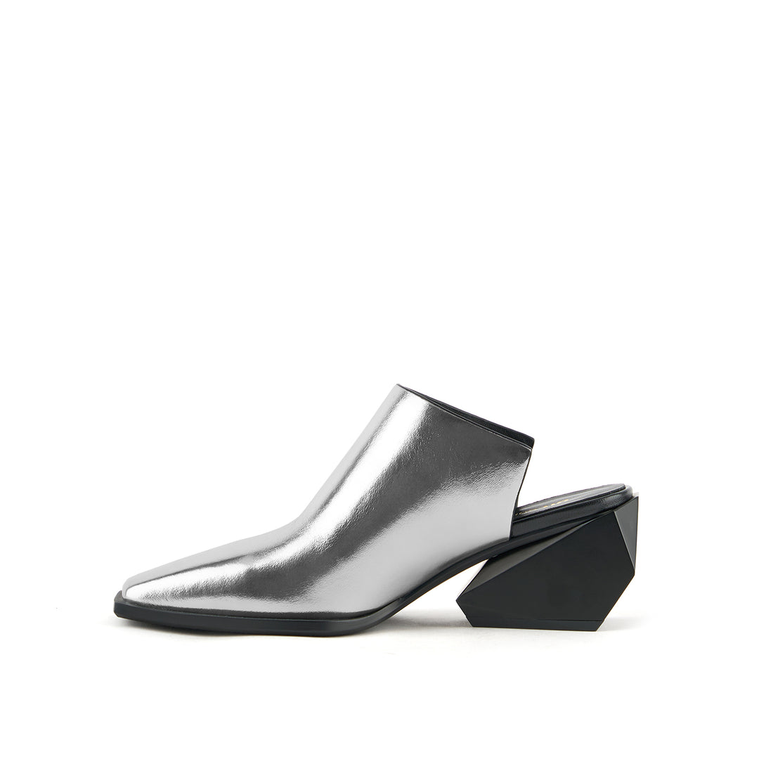 ricky mule mid silver 3 inside view