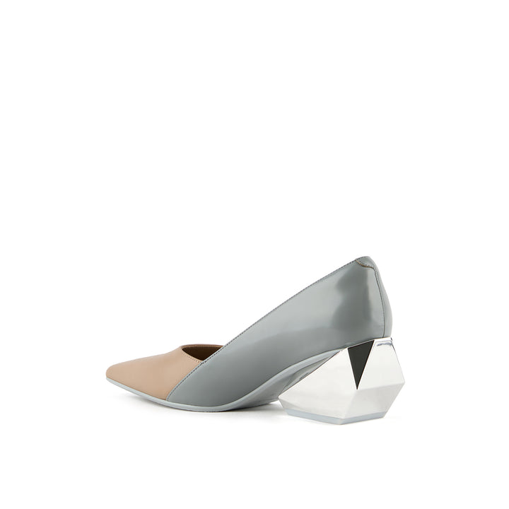 ricky pump mid taupe mix 4 angle in view