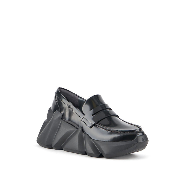 space kick loafer black 2 angle out view