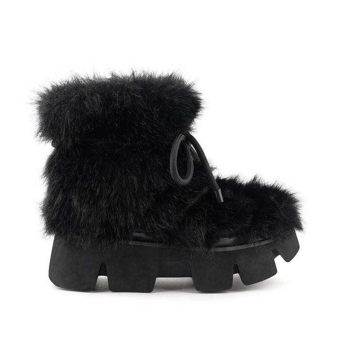 stomper fur boot black 1 outside