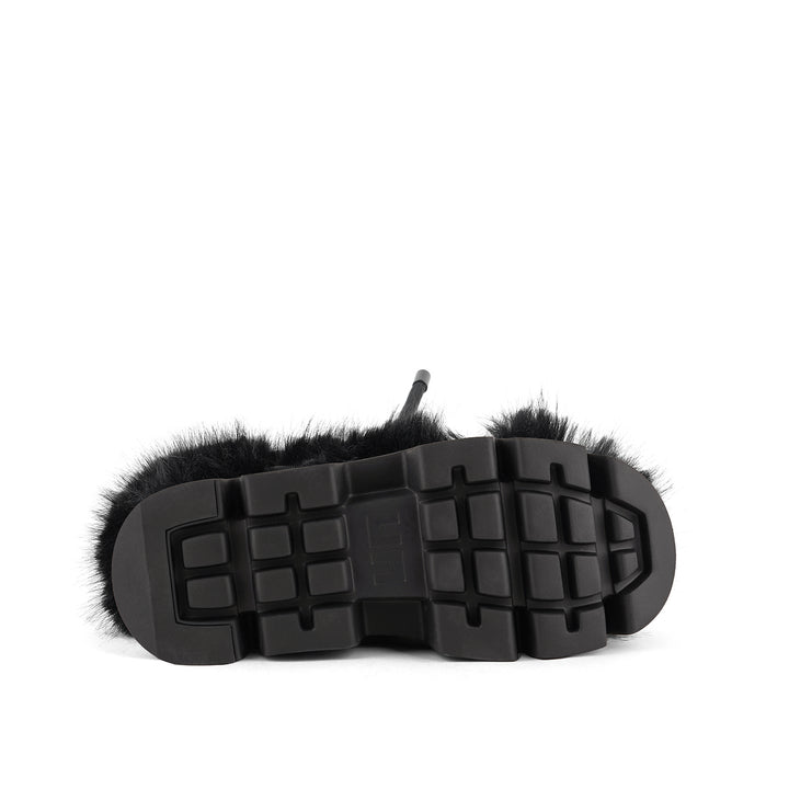 stomper fur boot black 6 bottom