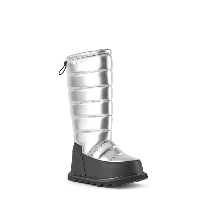 zembla bubble boot silver 2 angle out view