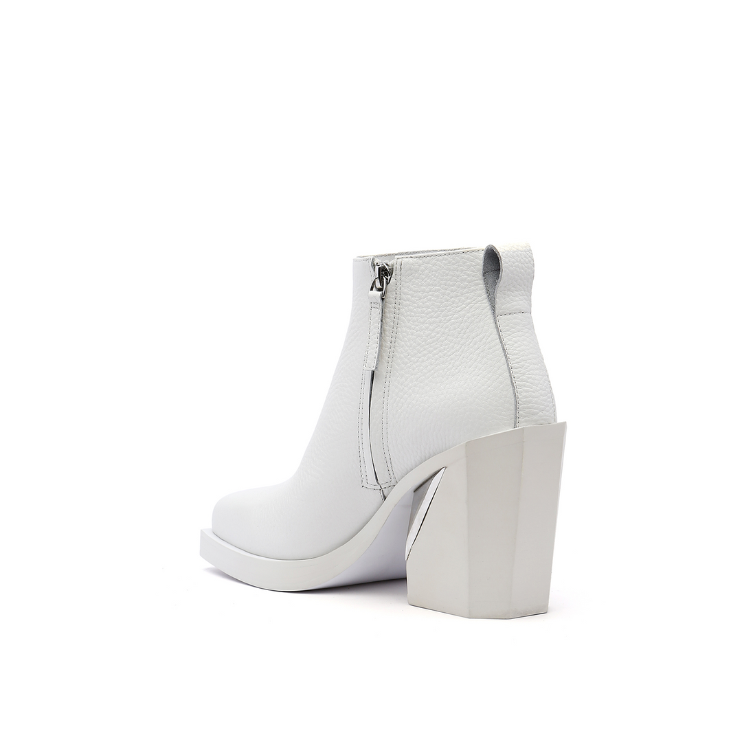 srxun ankle boot womens white angle in view