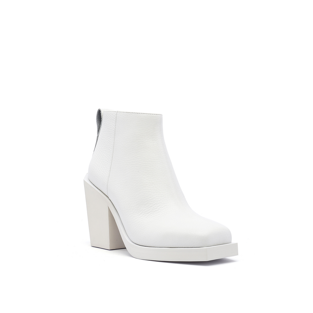 srxun ankle boot womens white angle out view