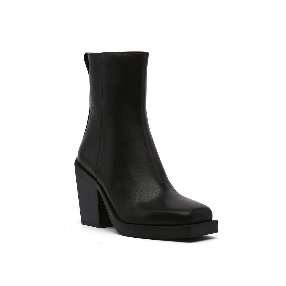 srxun calf boot womens black angle out view