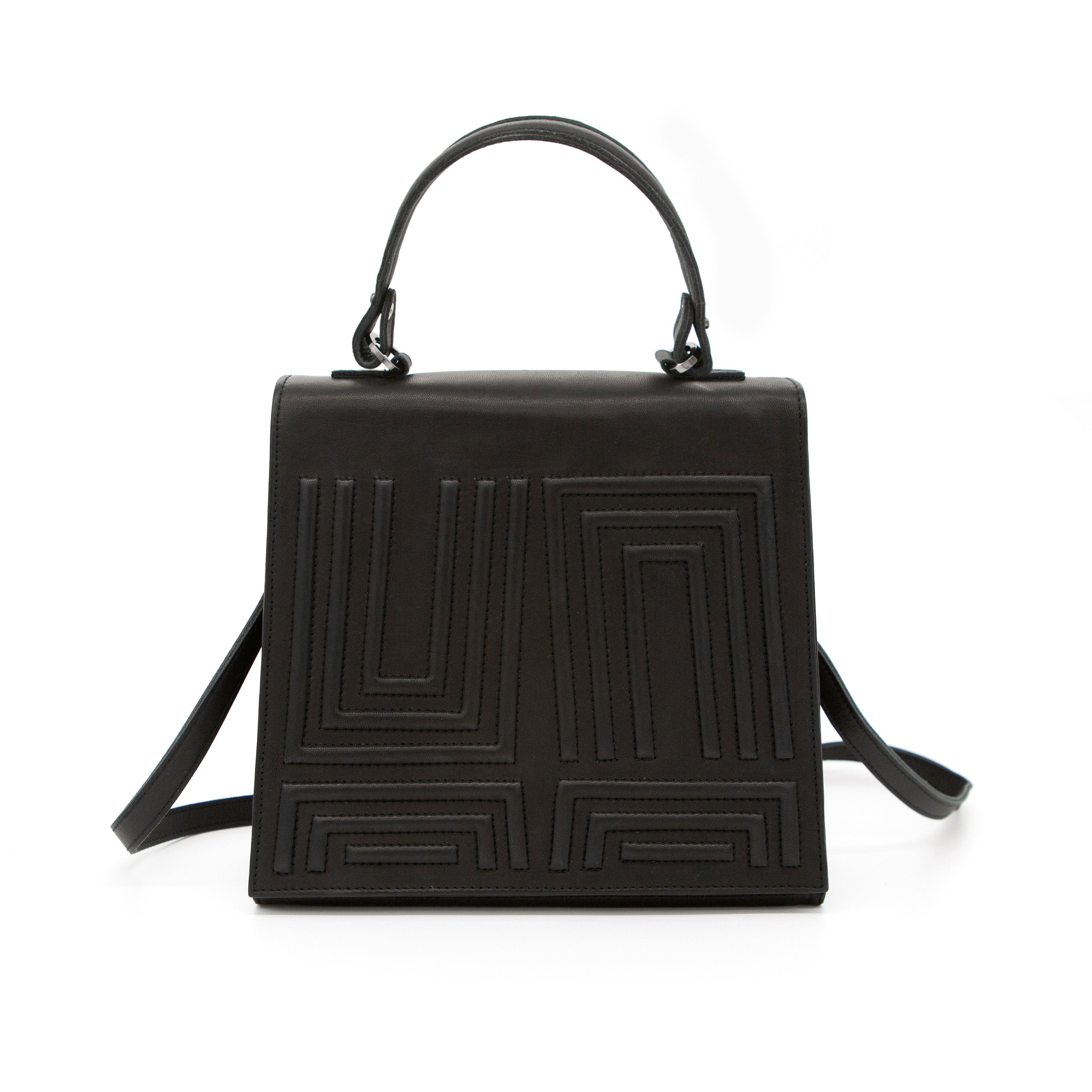 FENDI Touch Leather Bag Black