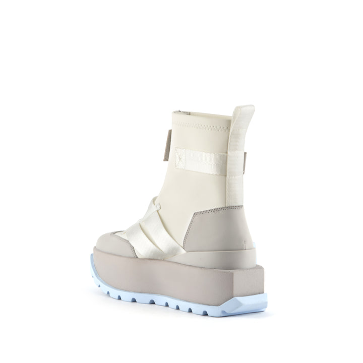 anrealage roko bootie white angle in view