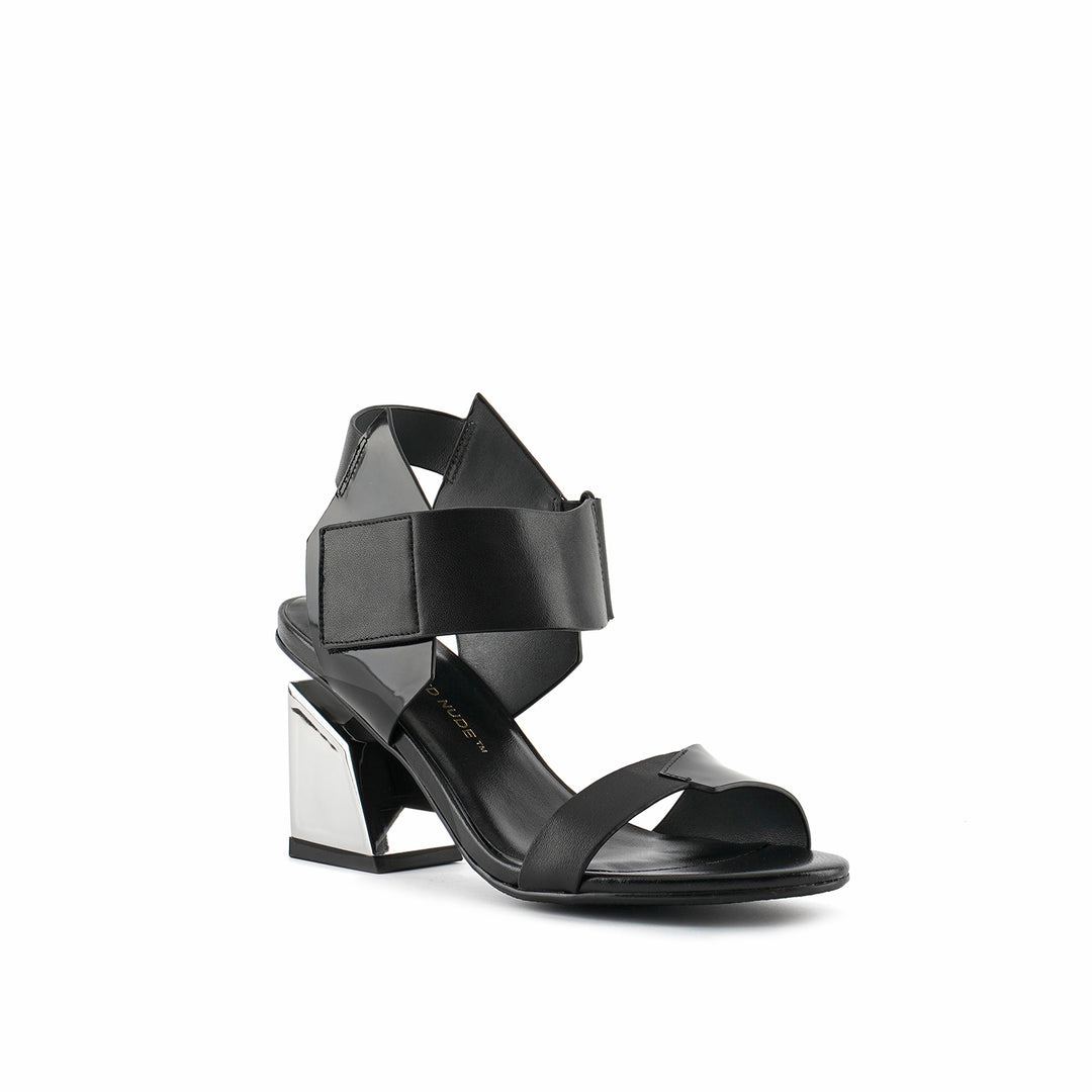 arix sandal mid black angle out view