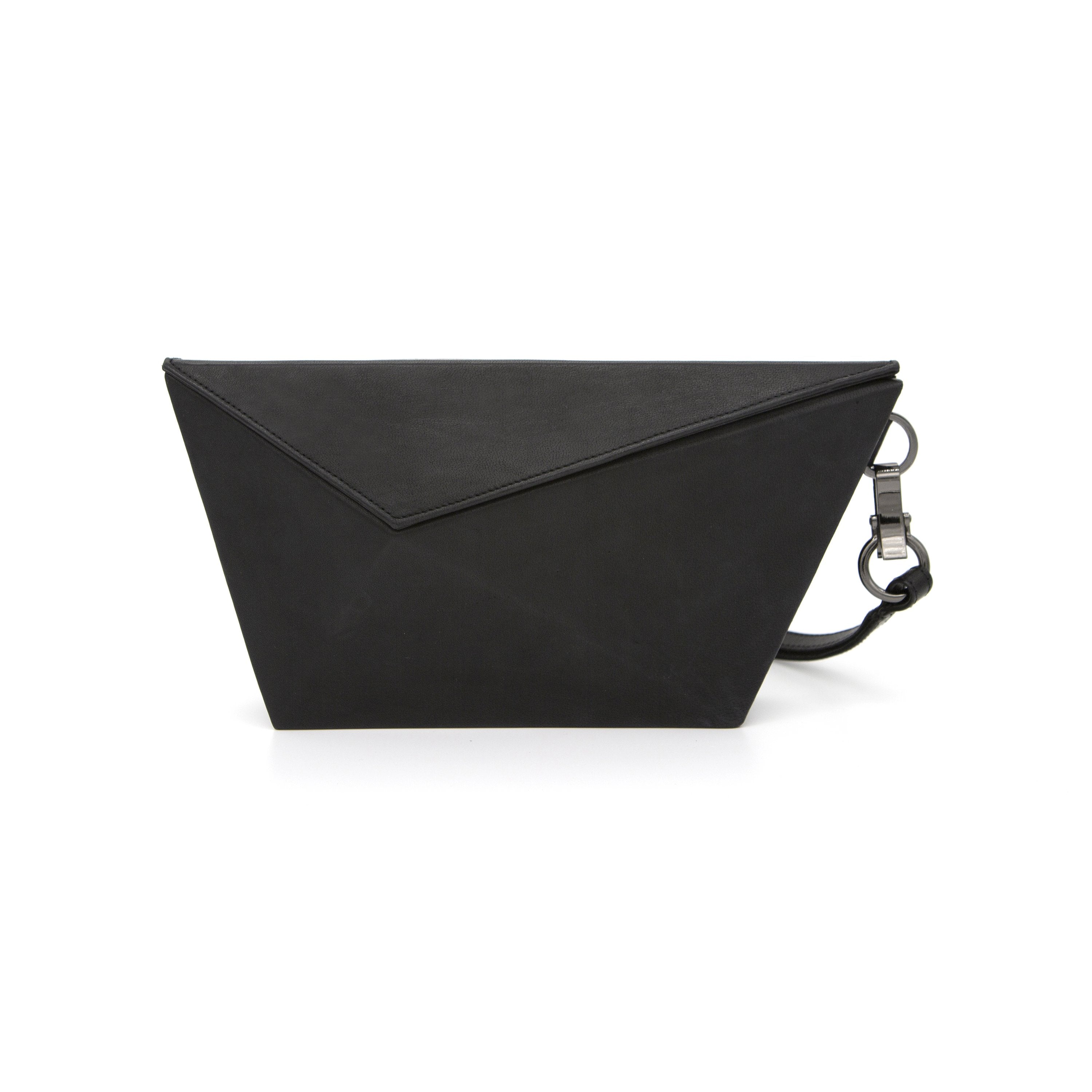 Black Envelope Bag PU Minimalist For Daily Life