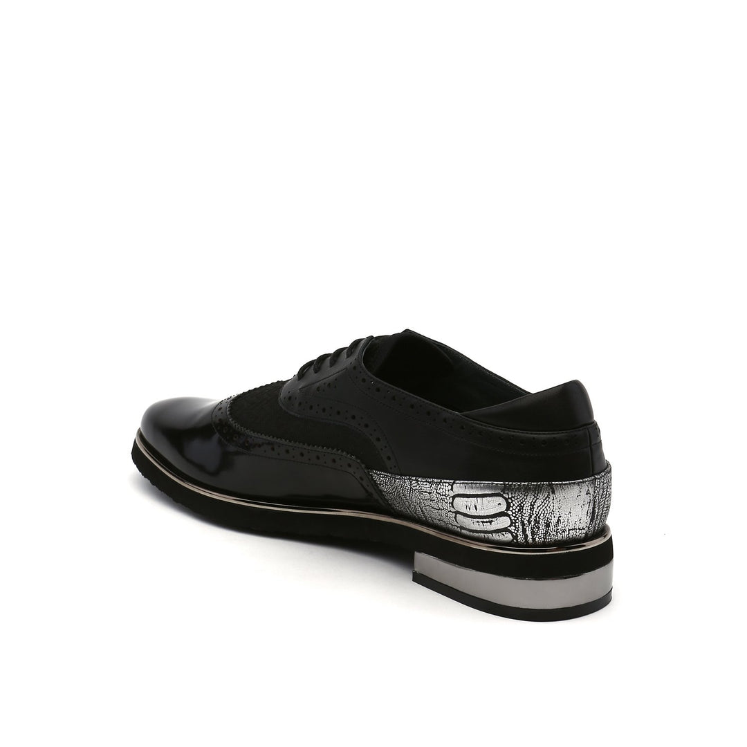 brogue mens black angle in