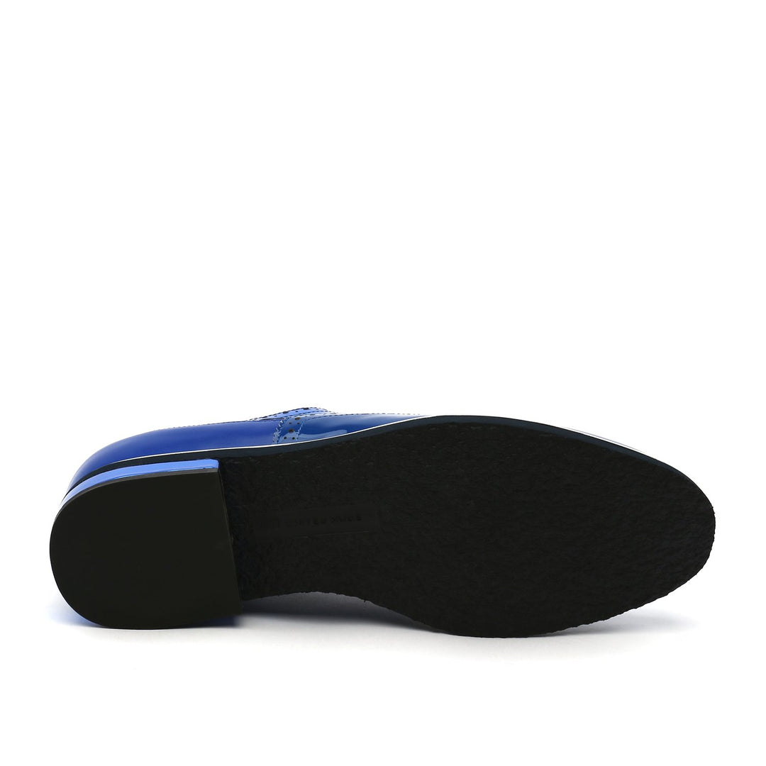 brogue mens cobalt blue bottom