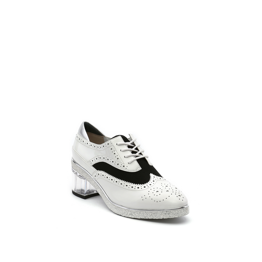 brogue white + marble angle out view