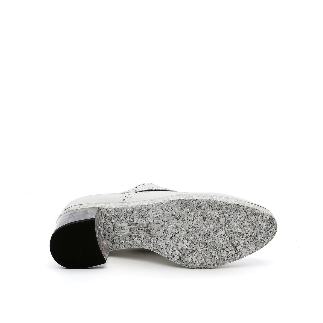 brogue white + marble bottom view